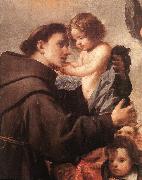 PEREDA, Antonio de St Anthony of Padua with Christ Child (detail) wsg Sweden oil painting artist
